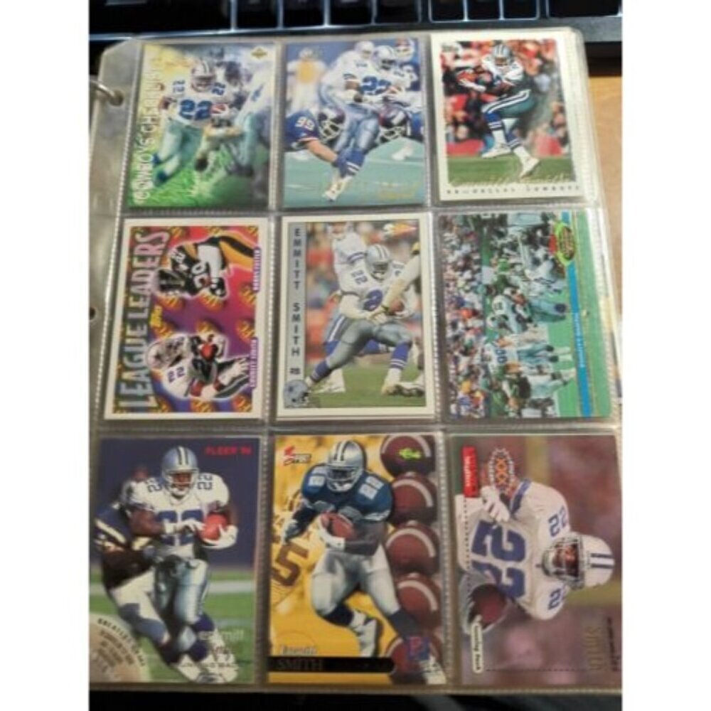 Emmitt Smith 9 Card Lot Dallas Cowboys